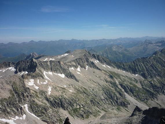 Du sommet du pico Russell 3207 m, le Tuc de Mulleres