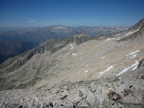 Du sommet du pico Russell 3207 m, le Posets, Schrader et Perdiguère