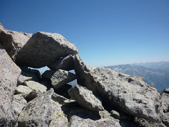 Sur la crête qui mène au sommet de la Punta de la Brecha Russell