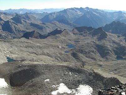 Du sommet du pico Posets, le massif Aneto-Maladeta