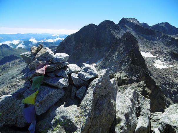 Du sommet du pico de Alba (3118 m), picos Sayo, Cordier, de la Maladeta et Diente de Alba
