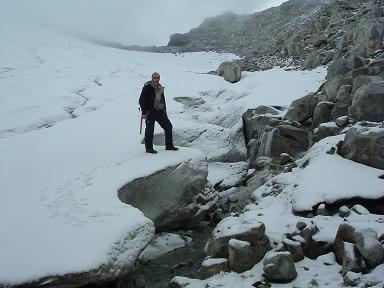 Sur le glaciar de Aneto à hauteur du collado Maldito