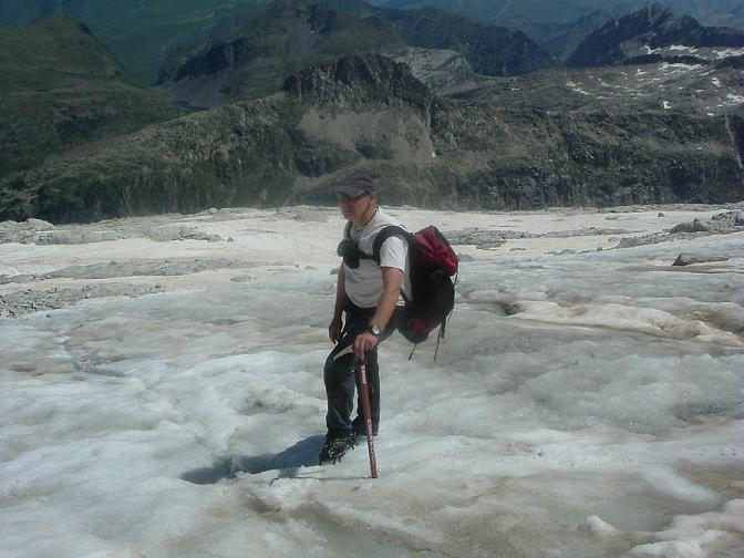 Suite de la descente sur le glacier d Aneto