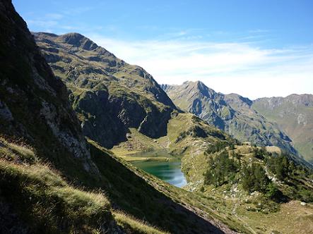 Descente vers le lac Vert 2050 m